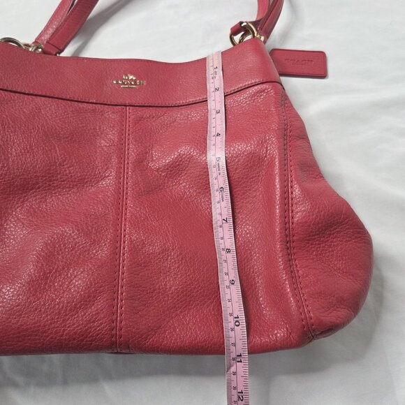 Coach Lexi Raspberry Red Purse Shoulder Bag - Picture 13 of 16